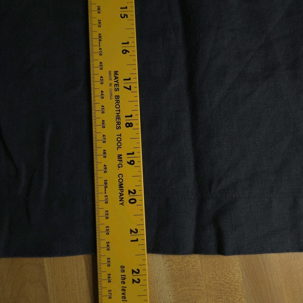 Pure Jill Linen Tunic Top S Blue Minimalist Lagenlook Oversized Bell Sleeve - Picture 10 of 10